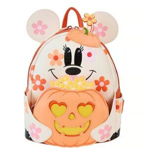 NWT LOUNGEFLY MINNIE MOUSE FLORAL GHOST GLOW IN THE DARK